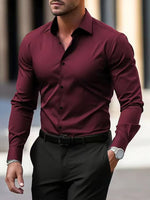 Mens Long-Sleeve Plus-Size Business Shirt