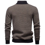 Mens Thickened Half-Zip Stand-Up Collar Casual Sweater