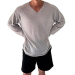 European And American Men's Lightweight Breathable Long-Sleeve Knit