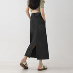 Trendy Figure-flattering High-waisted A-line Midi Skirt