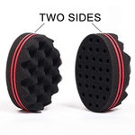 Wave-shaped Sponge Hair Twist Brush Double Sided Multi-holes Side Braid Hair Twist Curl Wave Styling Tools Braiders