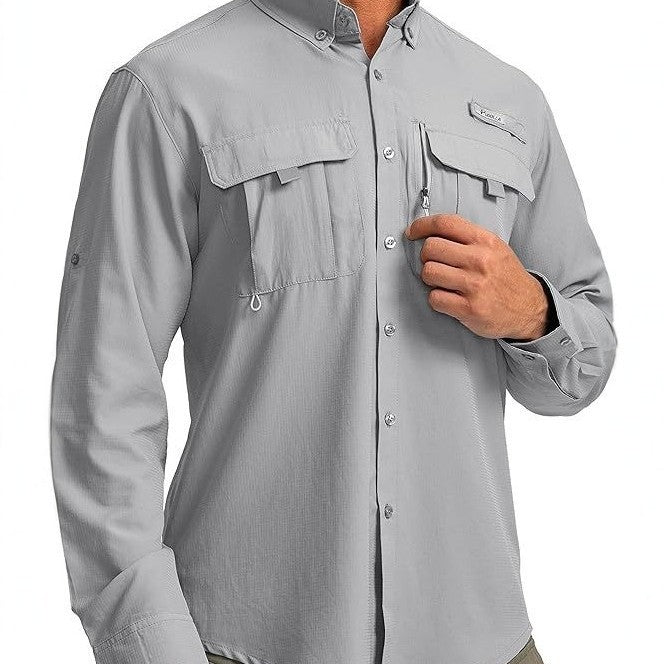 New Mens Casual Long-sleeve Collar Shirt