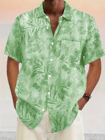 Mens Water Ripple 3D Printed Lapel Personalized Short Sleeve