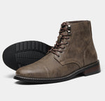 Men's Plus Size Retro Fashion Work Clothes Leather Martin Boots