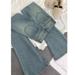 High-waisted, Slim-fit, Stretchy, Figure-flattering, Versatile Horseshoe-cut Jeans