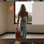 Blue Sexy Buttoned Denim Long Dress