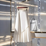 Fashionable White A-line Long Skirt