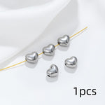 Double-sided Through-hole Heart Spacer Pendant For DIY Bracelet Jewelry