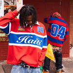 Mens American-Style Retro Embroidered Long-Sleeve T-Shirt