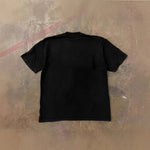 American Retro Abstract Style Timeline Print Short Sleeve