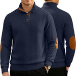 Mens Jacquard Crew-neck Long-sleeve Sweater