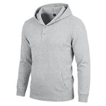 Herringbone Jacquard Textured Casual Mens Hoodie