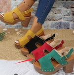 Plus-size Chunky-heel High-heeled Sandals For Women Versatile And Comfortable