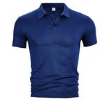 Casual Lapel Solid-Color Quick-Drying Business T-Shirt