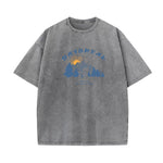 High-end Vintage Snow-washed Mens Top