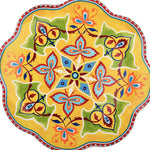 Underglaze ceramic steak western plate