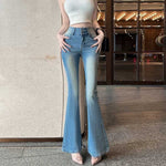 High-waisted Leg-slimming Vintage Flared Denim Pants