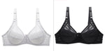 Striped Plus Size Bra Push Up Thin Breathable Bra