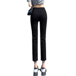 Black Plus Velvet Smoke Pipe Jeans Leggings