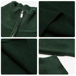 Solid-color Half-zip Senior-style Pullover Sweater