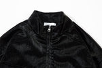 Men's Split Splicing Solid Color Loose Standing Collar Leather Jacket