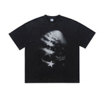 Vintage Washed Star Distressed Print T-shirt