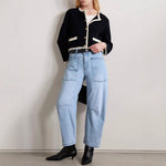Fashionable Washed High-Waist Jeans For Women