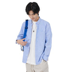 Mens Casual Long-sleeve All-cotton Shirt Jacket