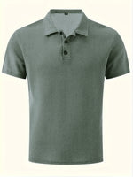 Mens Shirt Collar Summer Solid Color