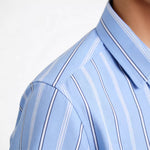 Cotton Business-Casual Plaid Striped Shirt For Men