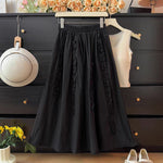 Spring Designer-style Versatile A-line Pleated Loose-fit Flared Skirt