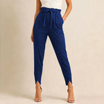 Stylish High-waisted Solid-color Versatile Chic Casual Womens Pants