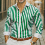 Mens Long-sleeve Striped Shirt