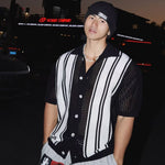 Retro Shirt Mens Summer Clothing Hong Kong Style Student Loose-fitting