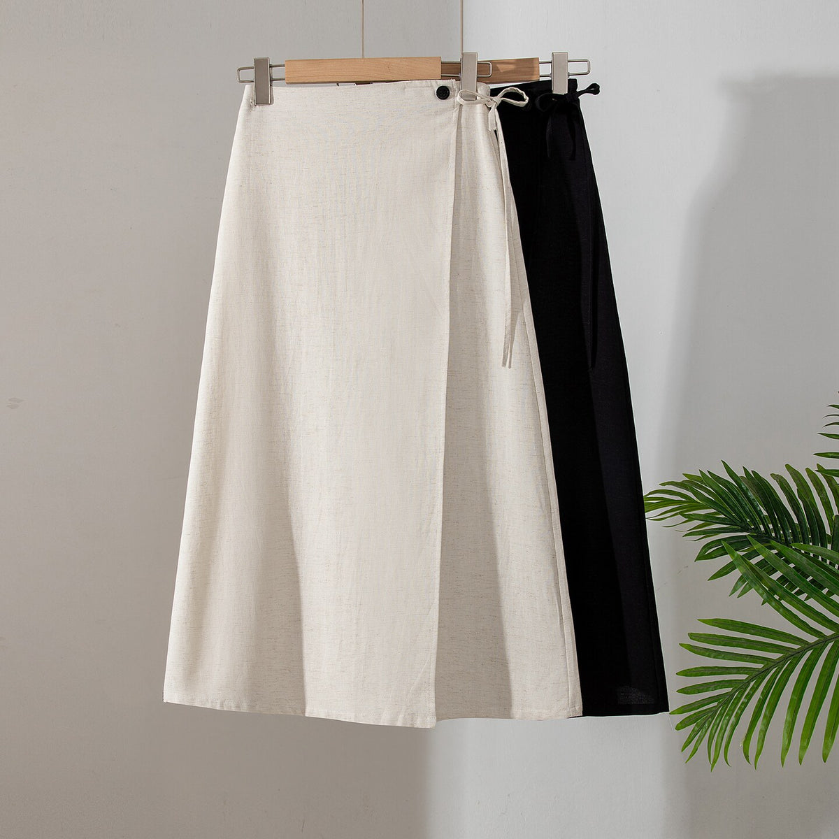 Retro Linen One-piece Skirt For Women