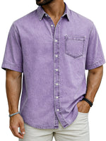New Mens Short-sleeve Casual Shirt