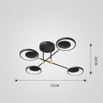 Nordic Living Room Simple Modern Atmosphere Net Red Led Molecular Ceiling Light