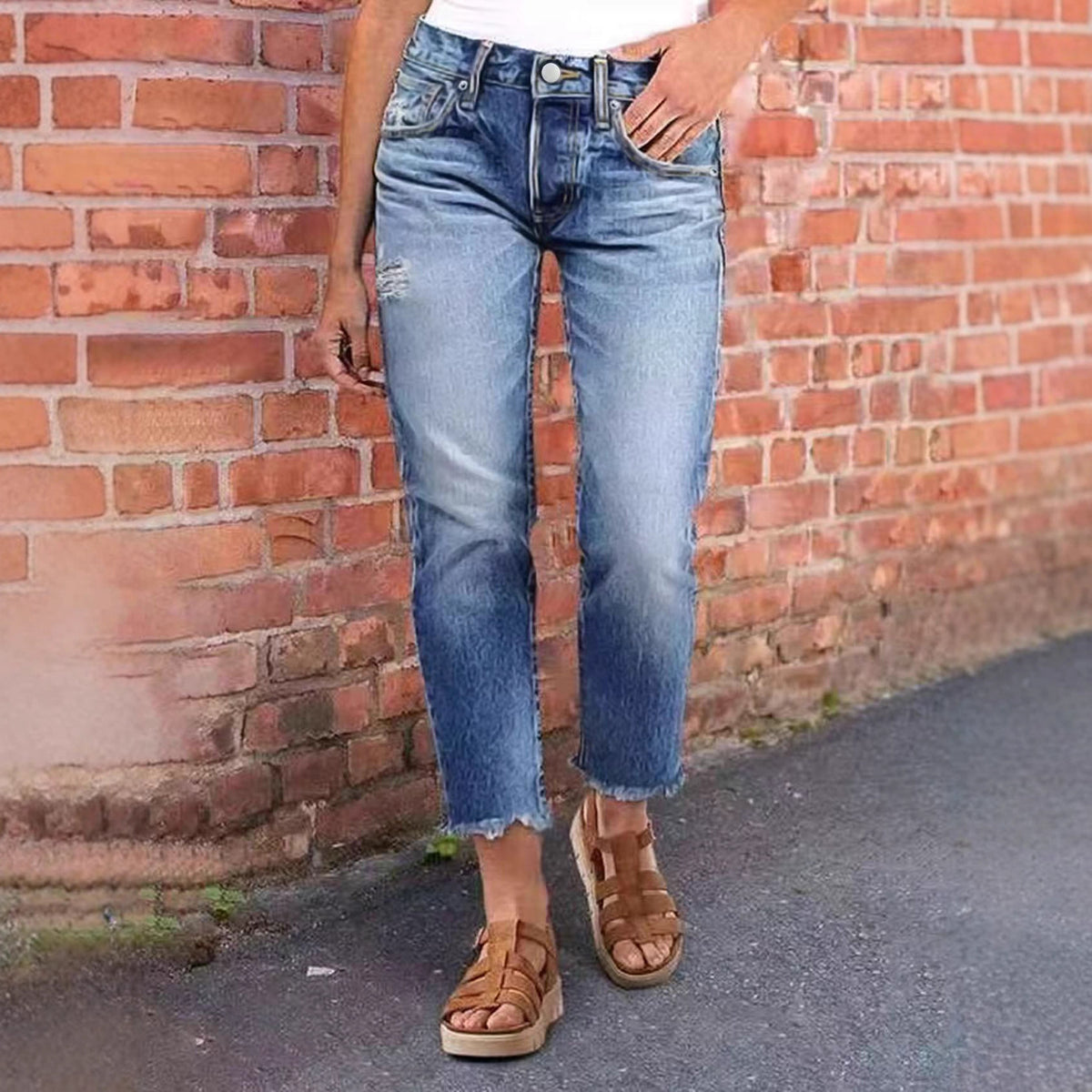 Women's Casual Slim Fit All-matching Jeans