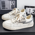 2026 New Spring & Autumn Women's Sneakers, Fashion Versatile Flat Lace-up Shoes With Shiny Star Decorations