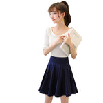 45 Cm To Knee-length Plus-size High-waisted Skirt