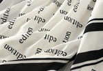 Elastic-waist Mid-length Flared A-line Skirt
