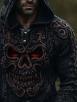 Womens European And American-Style AutumnWinter Printed Hoodie With Graphic Print