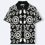 Floral Crochet Hollow-out Short-sleeved Knit Top