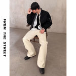 Retro Washed Distressed Five-Button Denim Jeans For Men