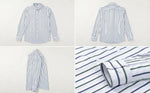 Vertical Stripe Button Down Long Sleeve Shirt