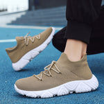 Outdoor Casual Shoes Thick-soled Flyknit Breathable Sneakers