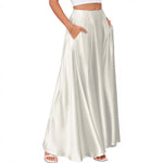 Elegant High-quality Satin A-line Skirt For Women