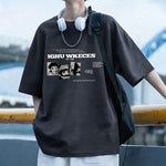 Mens Short-sleeve T-shirt New Summer Style Casual And Loose-fitting Top For Teens