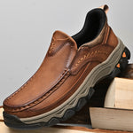 Mens Casual Leather Shoes With Thick Soles
