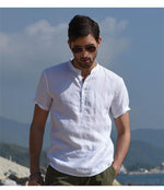 Mens Loose-fit Fashionable Retro-style Shirt